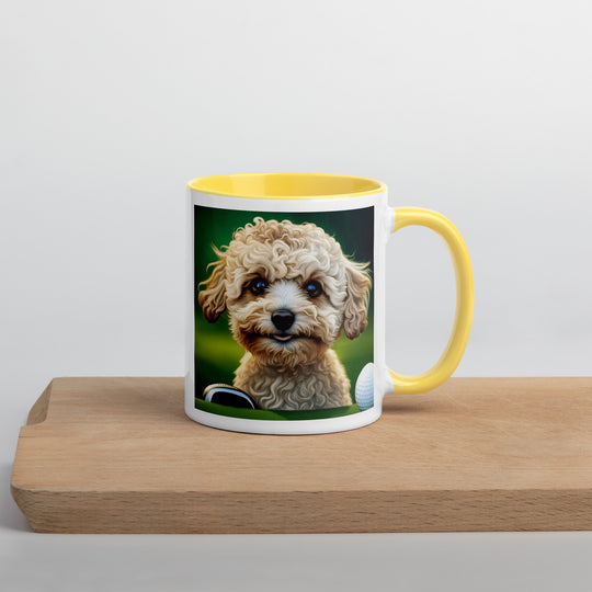 Maltipoo Golfer- Mug with Color Inside v6