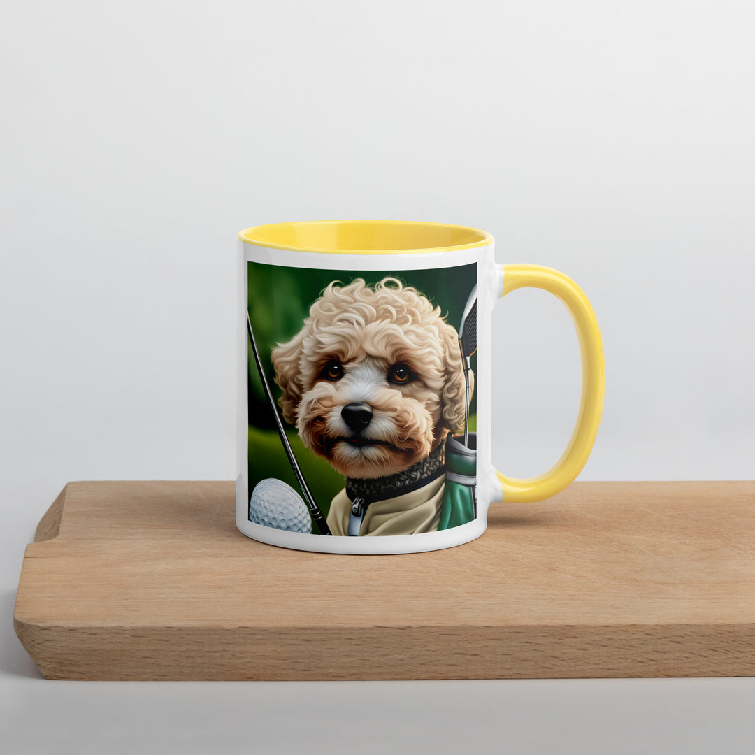 Maltipoo Golfer- Mug with Color Inside v8