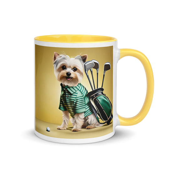 Morkie Golfer- Mug with Color Inside