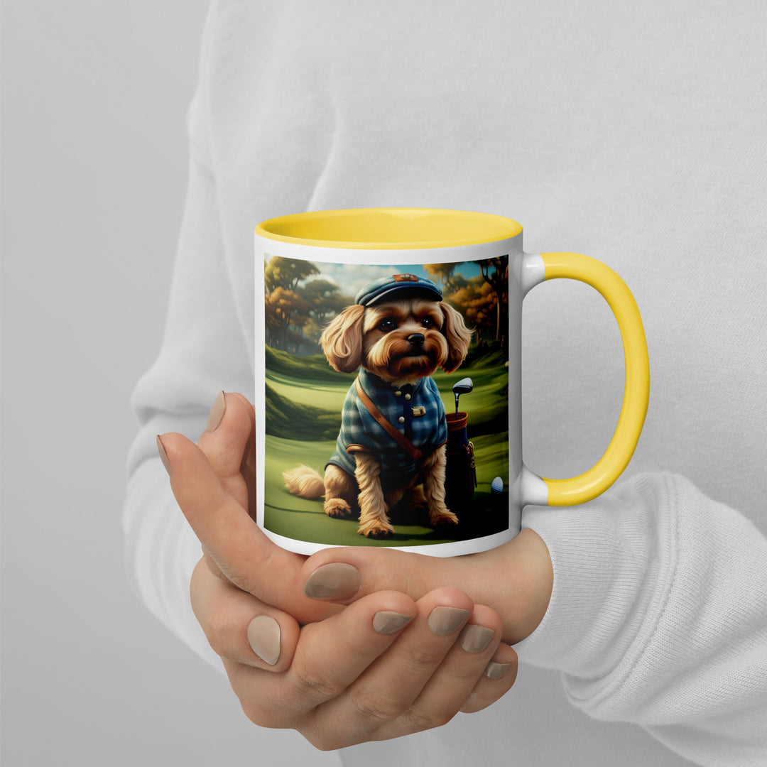 Pekapoo Golfer- Mug with Color Inside