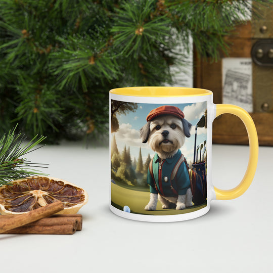 Pekapoo Golfer- Mug with Color Inside v3