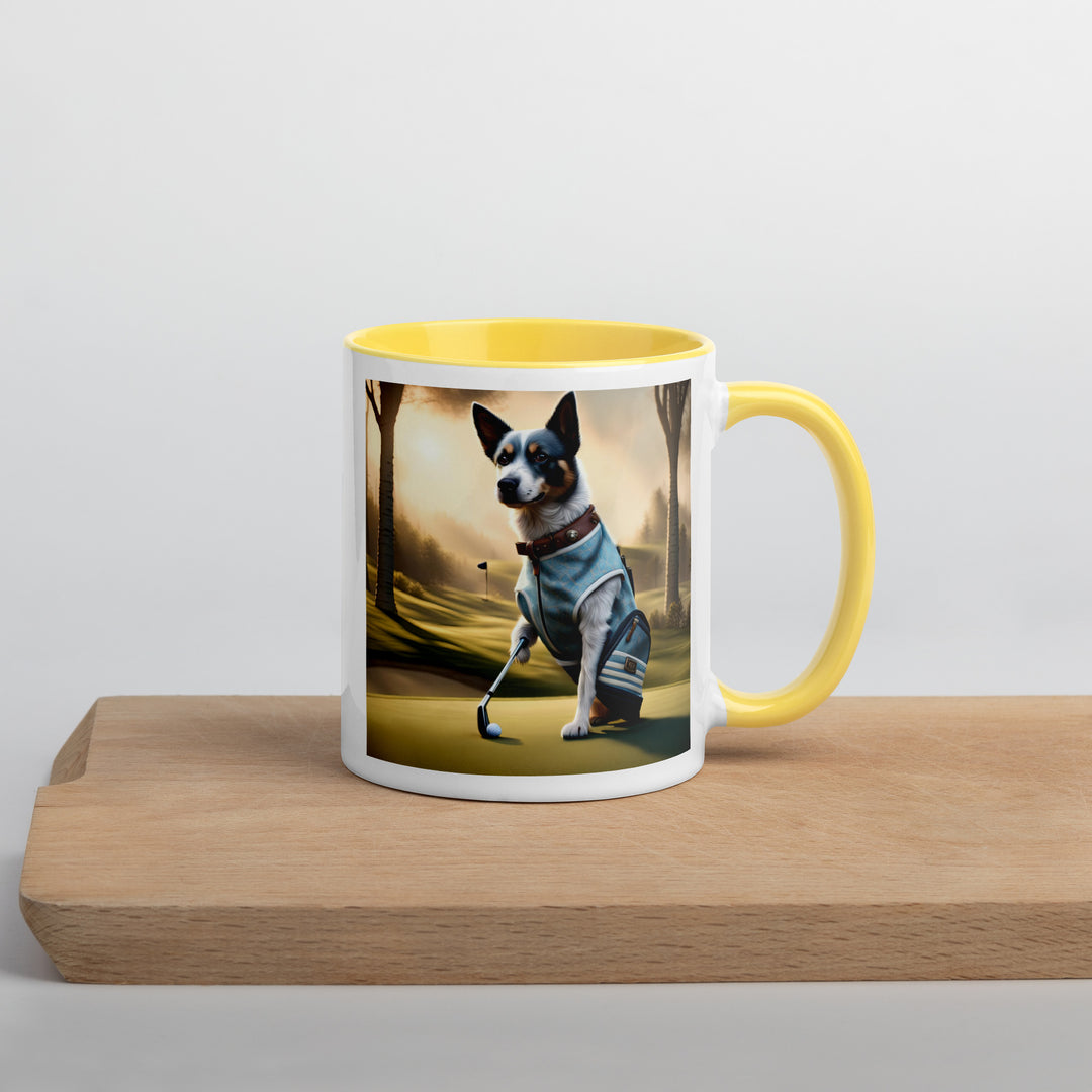 Texas Heeler Golfer- Mug with Color Inside v2