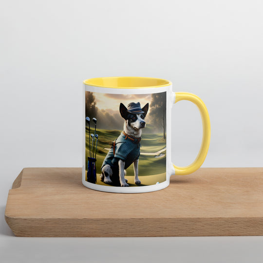 Texas Heeler Golfer- Mug with Color Inside v8