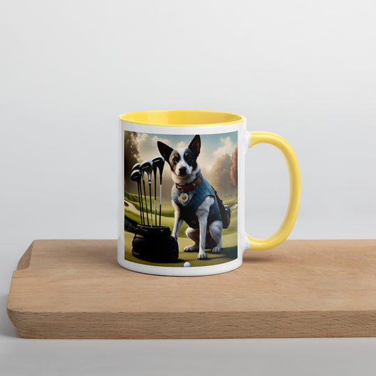 Texas Heeler Golfer- Mug with Color Inside v5