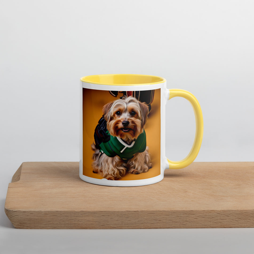 Yorkipoo Golfer- Mug with Color Inside