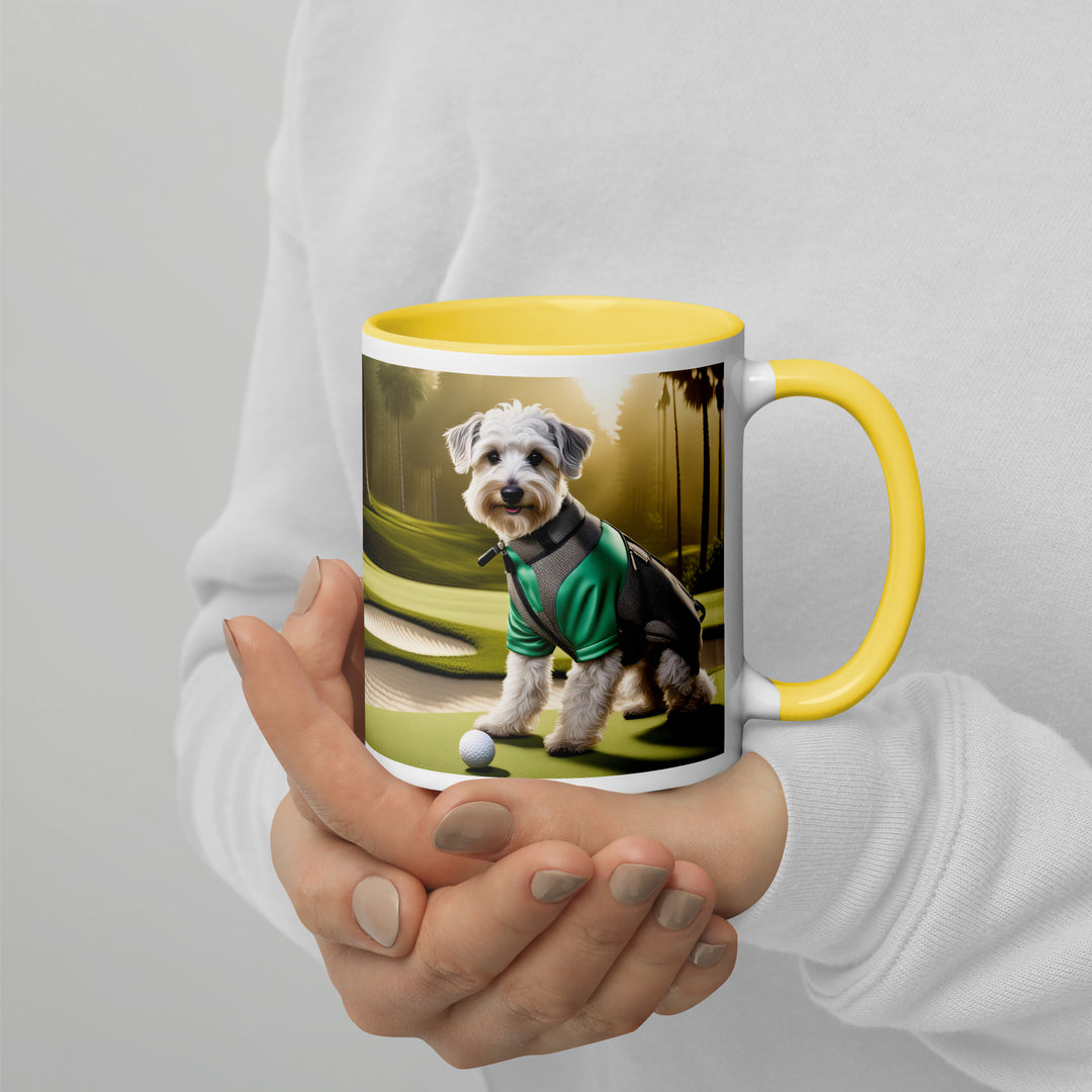 Schnoodle Golfer- Mug with Color Inside v3