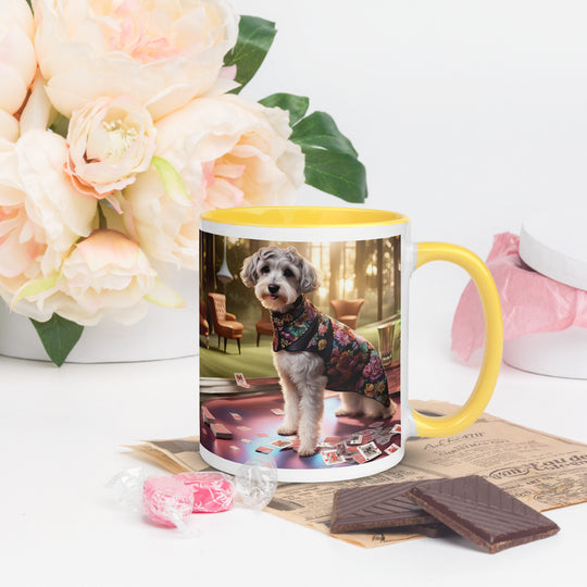 Schnoodle Golfer- Mug with Color Inside v8