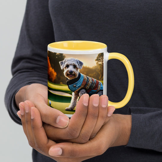 Schnoodle Golfer- Mug with Color Inside v9