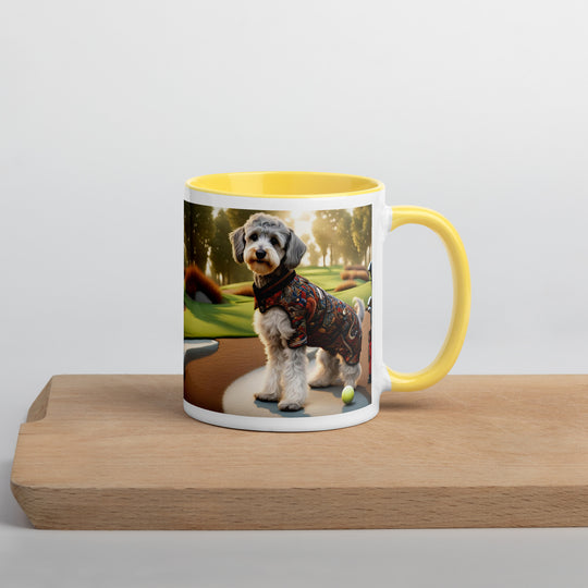 Schnoodle Golfer- Mug with Color Inside v14