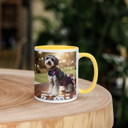 Schnoodle Golfer- Mug with Color Inside v12