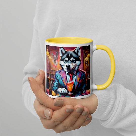 Pomsky General- Mug with Color Inside v4