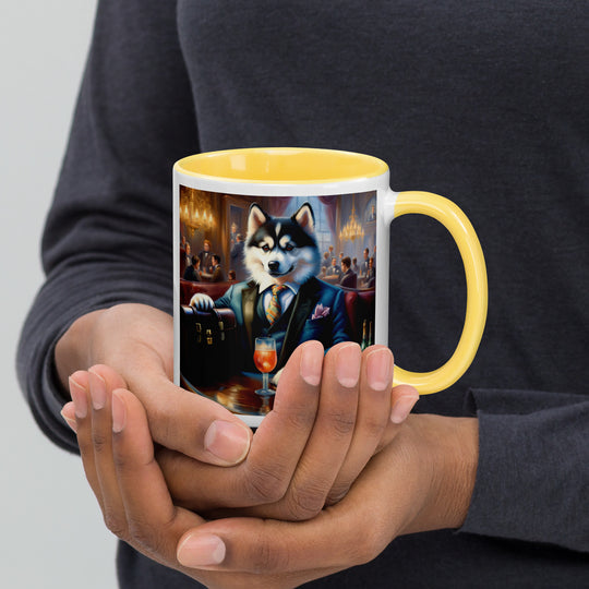 Pomsky General- Mug with Color Inside v15