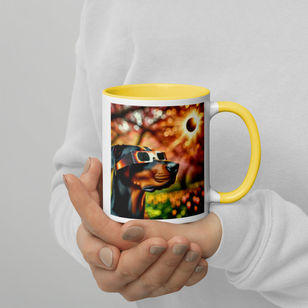 Doberman Pincher Eclipse- Mug with Color Inside v2