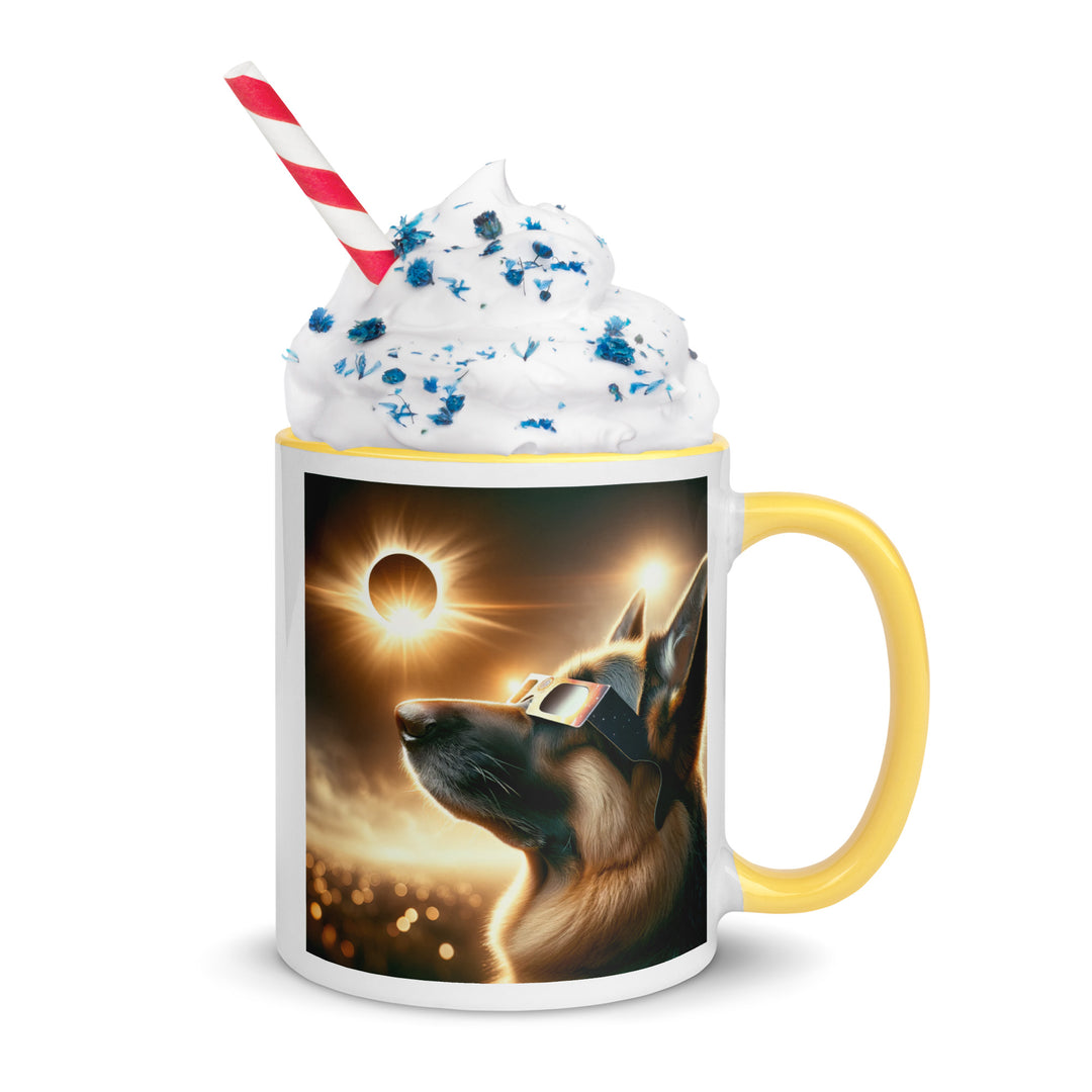 German Shepherd Eclipse- Mug with Color Inside