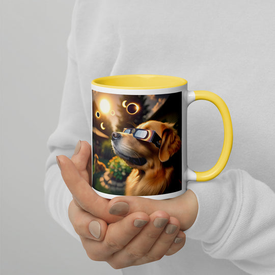 Golden Retriever Eclipse- Mug with Color Inside v2