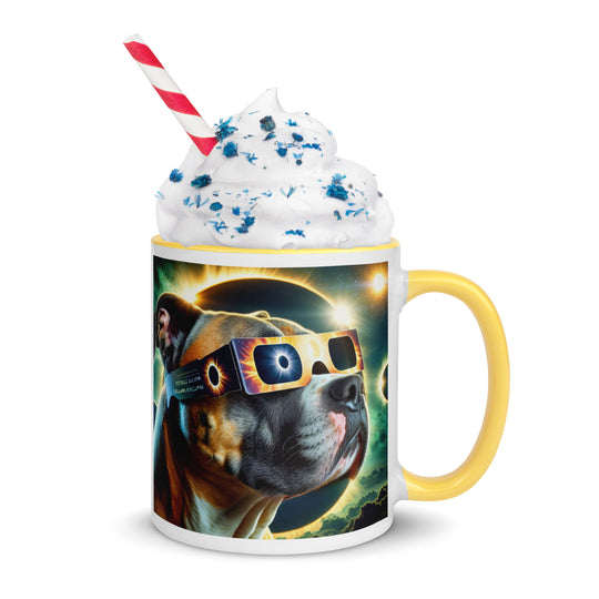 Catahoula Bulldog Eclipse- Mug with Color Inside v2