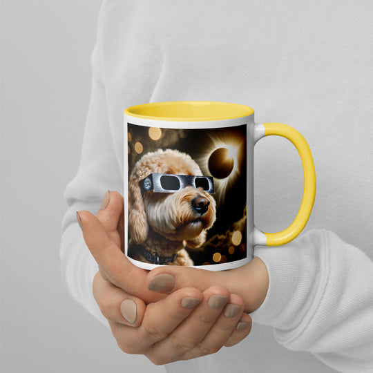 Goldendoodle Eclipse- Mug with Color Inside v2