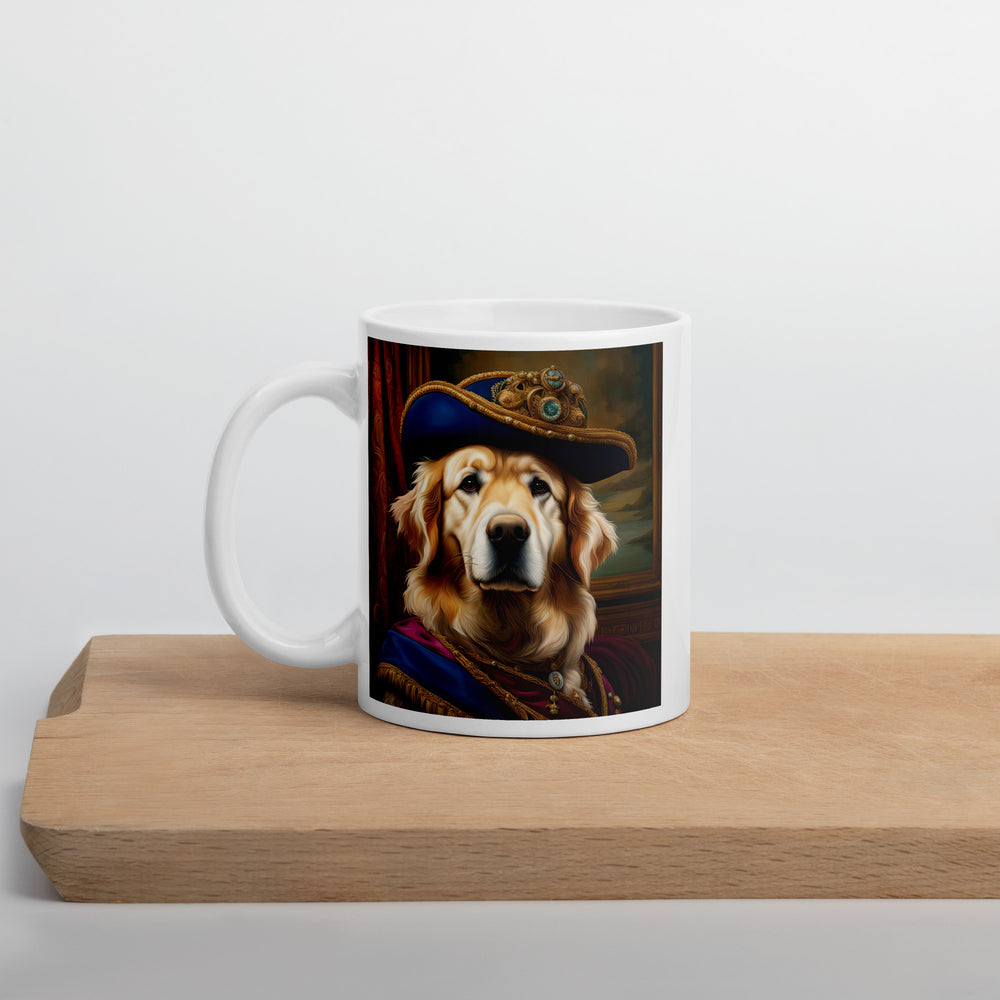 Golden Retriever-White glossy mug