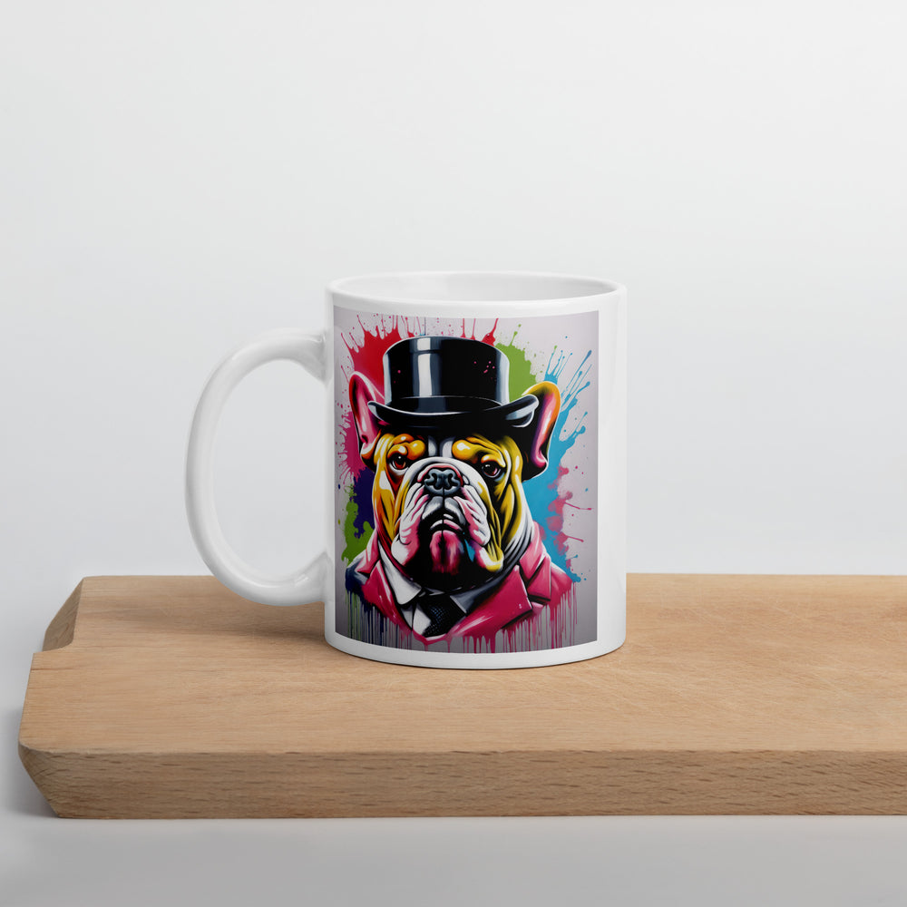 Bulldog- White glossy mug v2