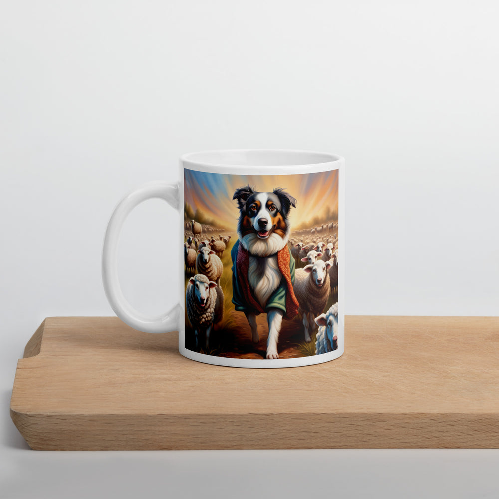 Australian Shepherd- White glossy mug