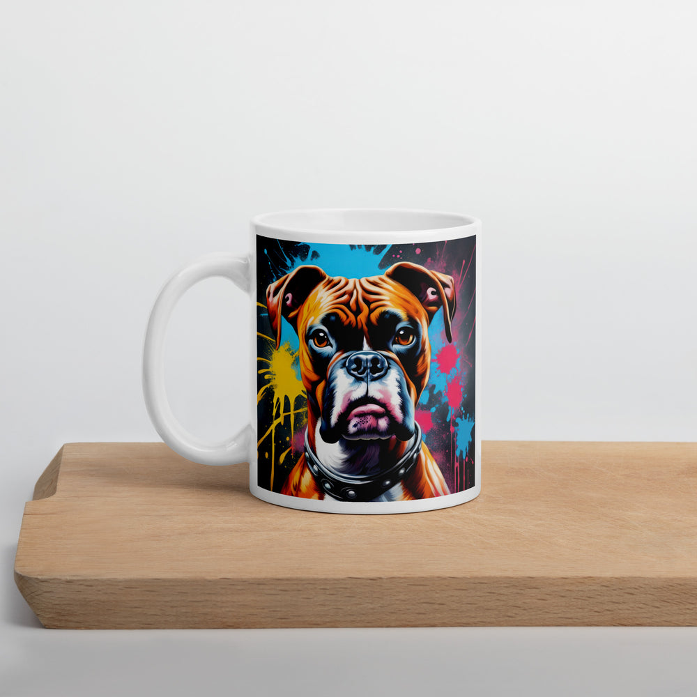 Boxer- White glossy mug