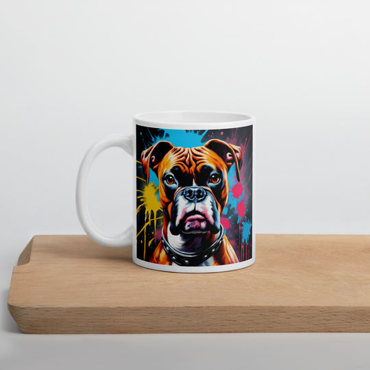 Boxer- White glossy mug