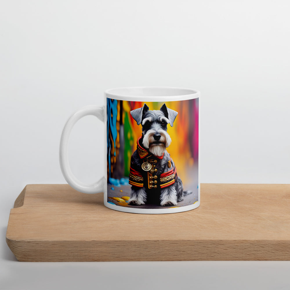 Miniature Schnauzer- White glossy mug v2