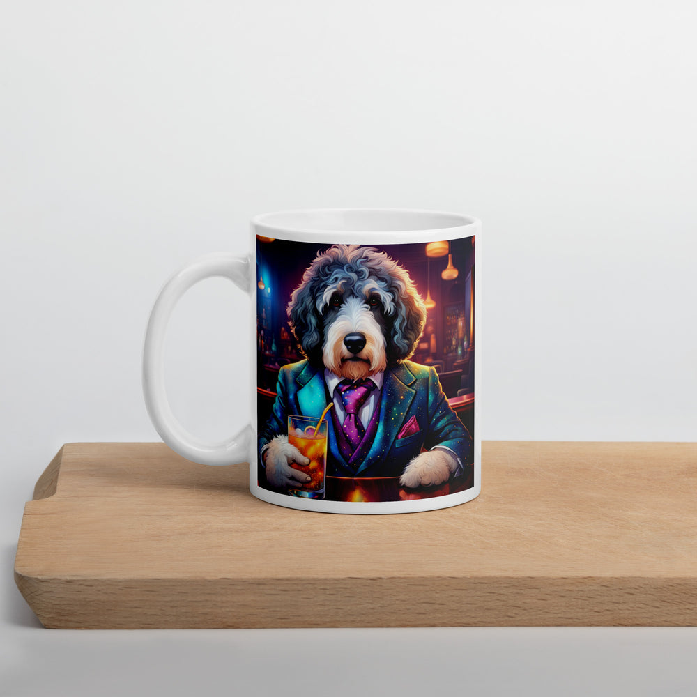 Bernedoodle General- White glossy mug v8