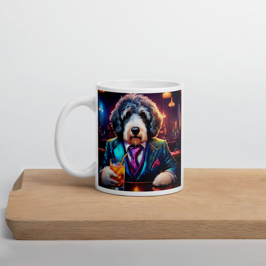 Bernedoodle General- White glossy mug v8