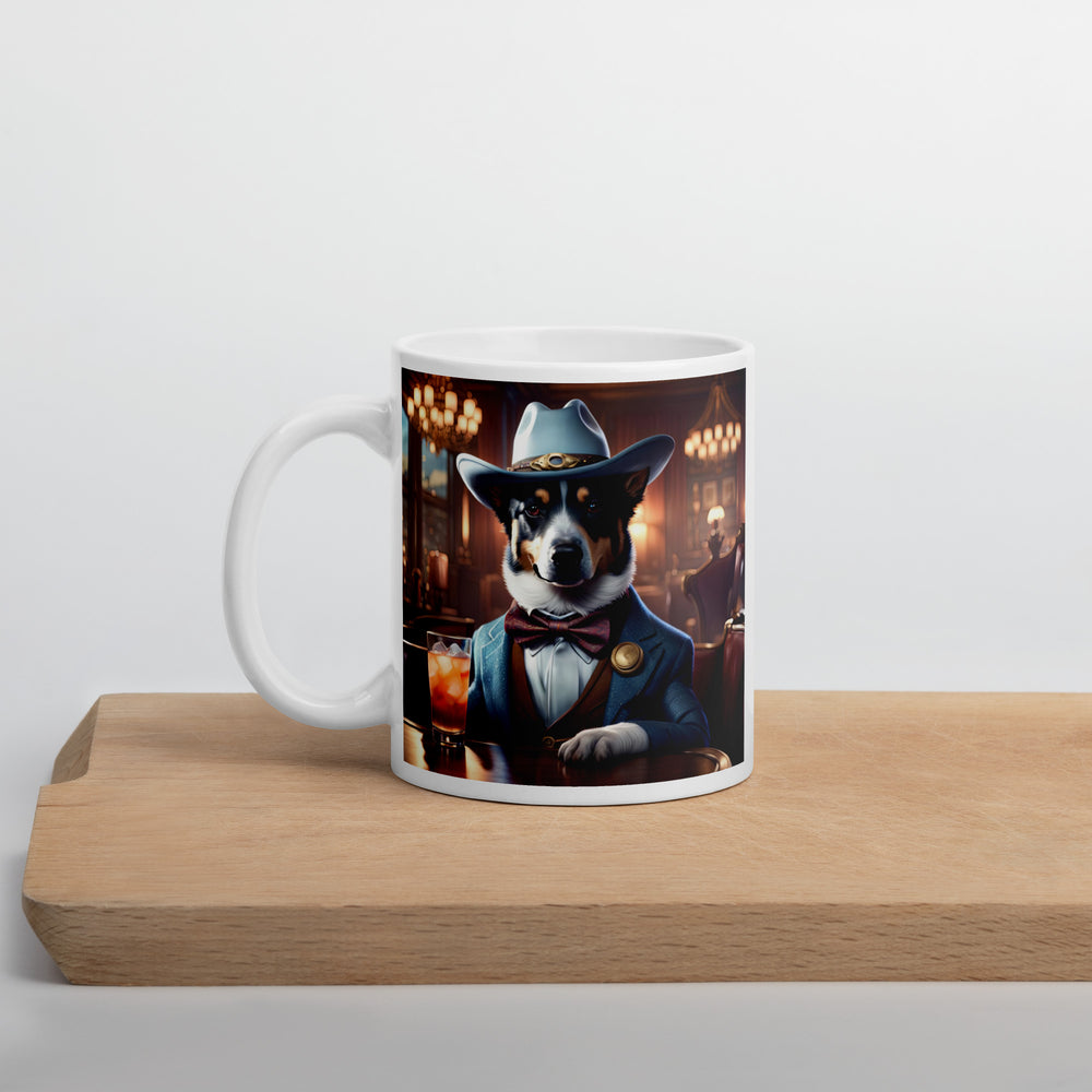 Texas Heeler General- White glossy mug v2