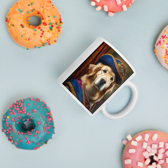 Golden Retriever-White glossy mug