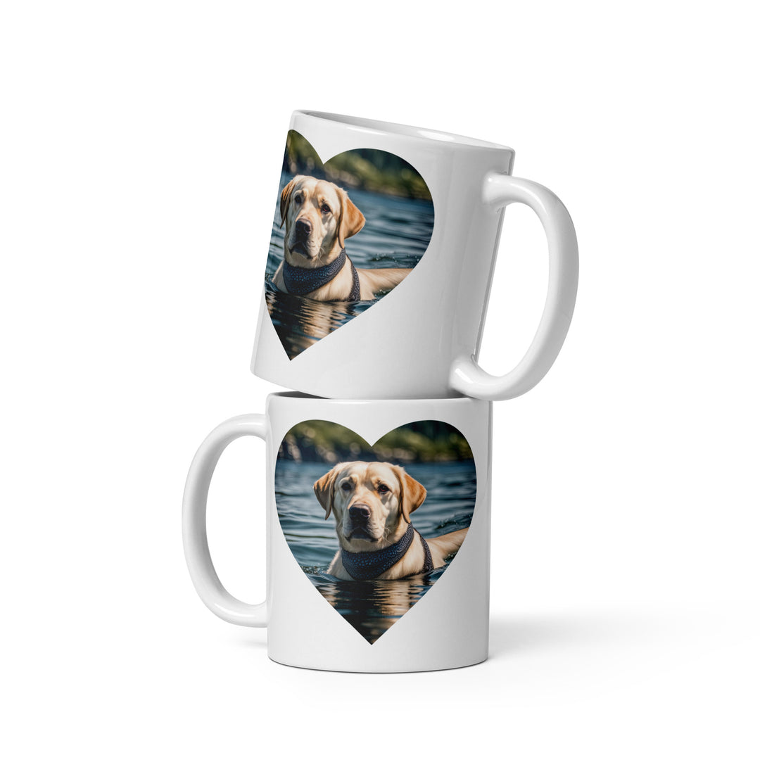 White glossy mug-Labrador Retriever V2