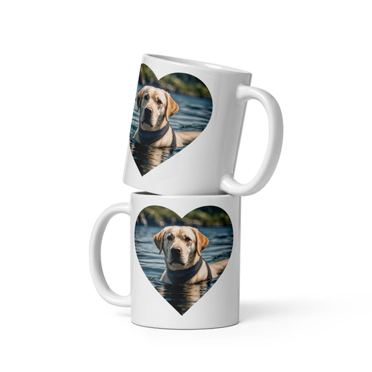 White glossy mug-Labrador Retriever V2