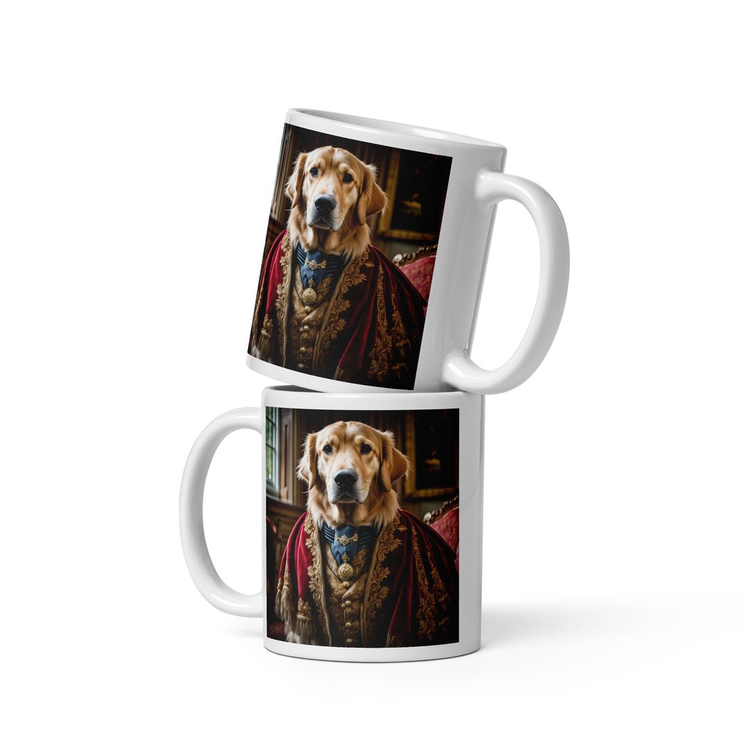 Golden Retriever- White glossy mug v4