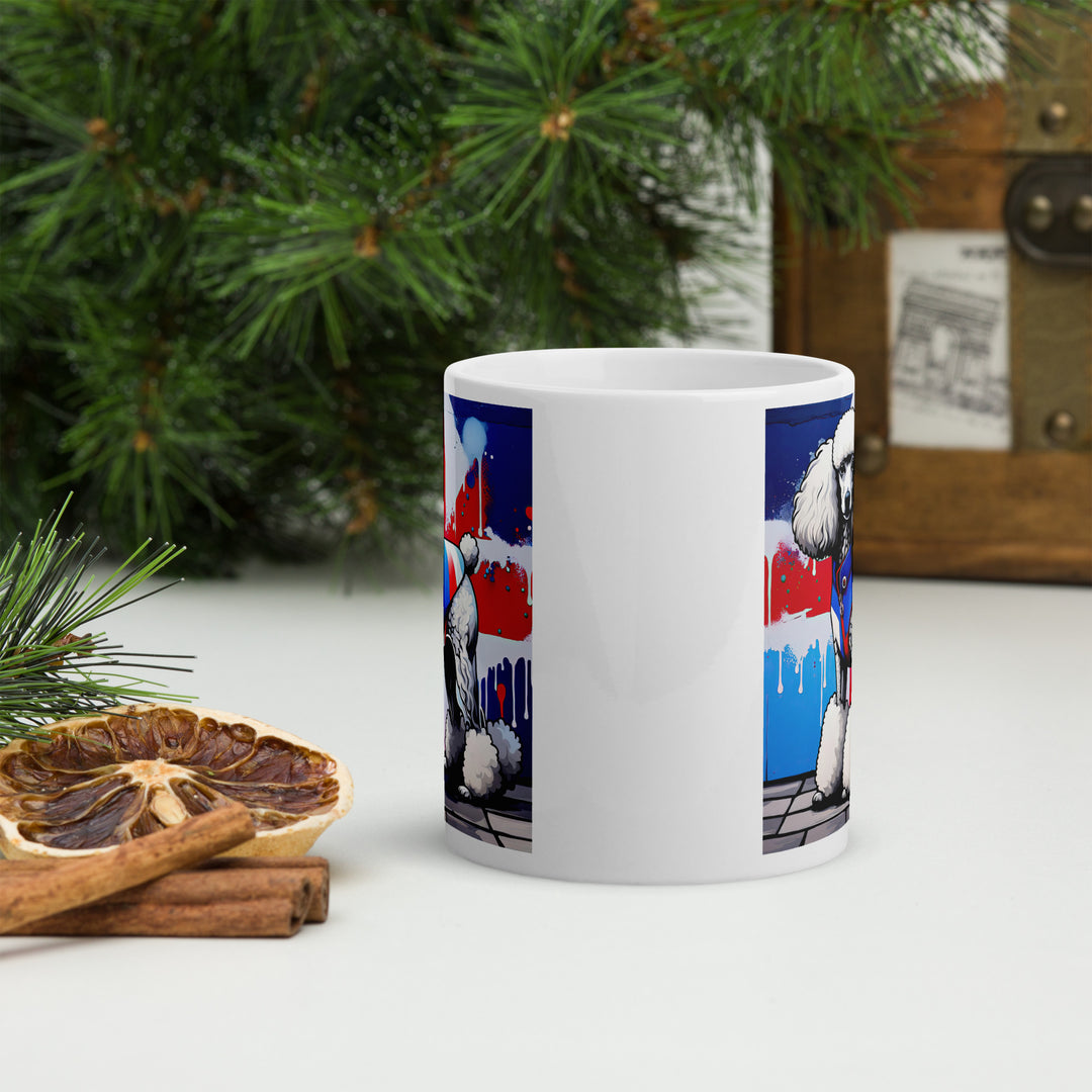 Poodle- White glossy mug v2