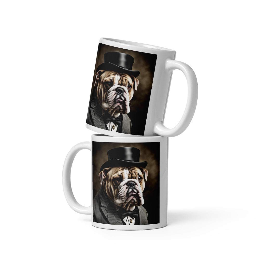 Bulldog- White glossy mug