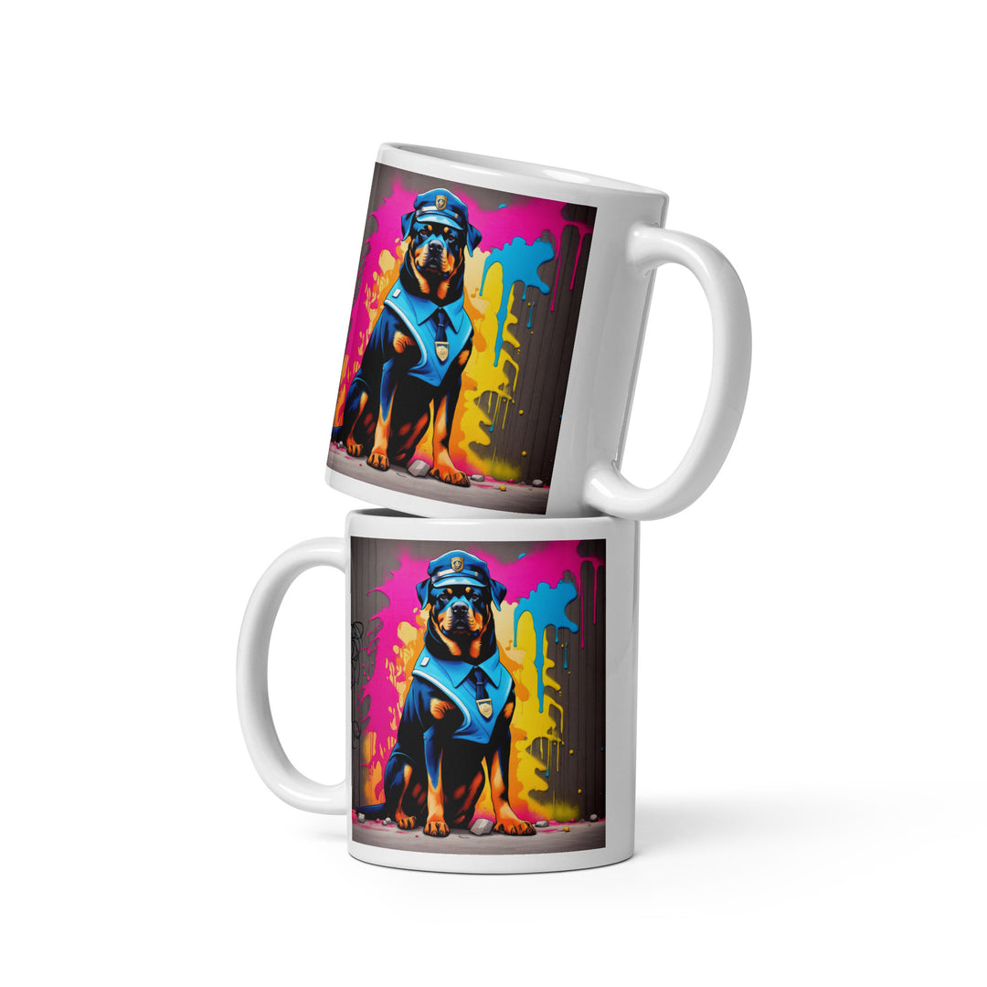 Rottweiler- White glossy mug