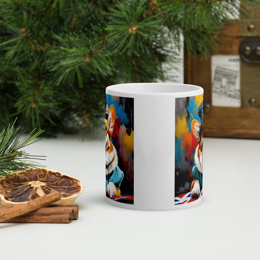 Pembroke Welsh Corgi- White glossy mug v2