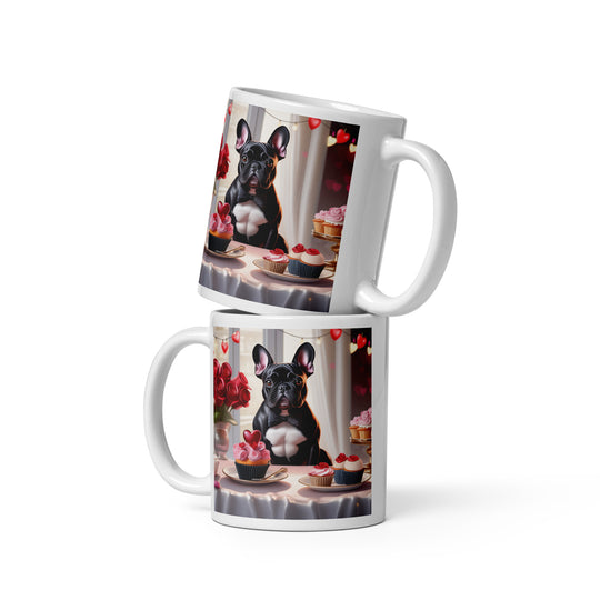 French Bulldog Romantic- White glossy mug v2