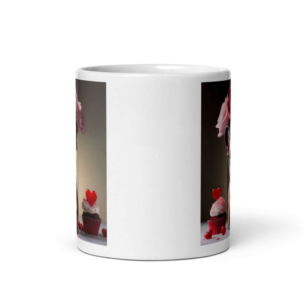 French Bulldog Romantic- White glossy mug v4