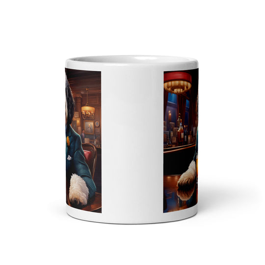 Bernedoodle General- White glossy mug v9