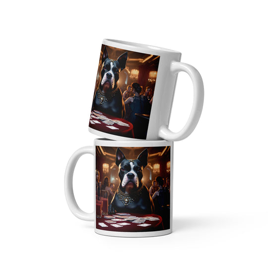 Catahoula Bulldog General- White glossy mug v13