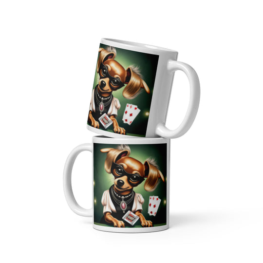 Chiweenie General- White glossy mug