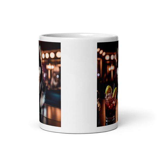 Pomsky General- White glossy mug v3