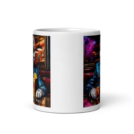 Pomsky General- White glossy mug v13