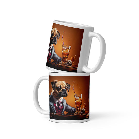 Puggle General- White glossy mug v3