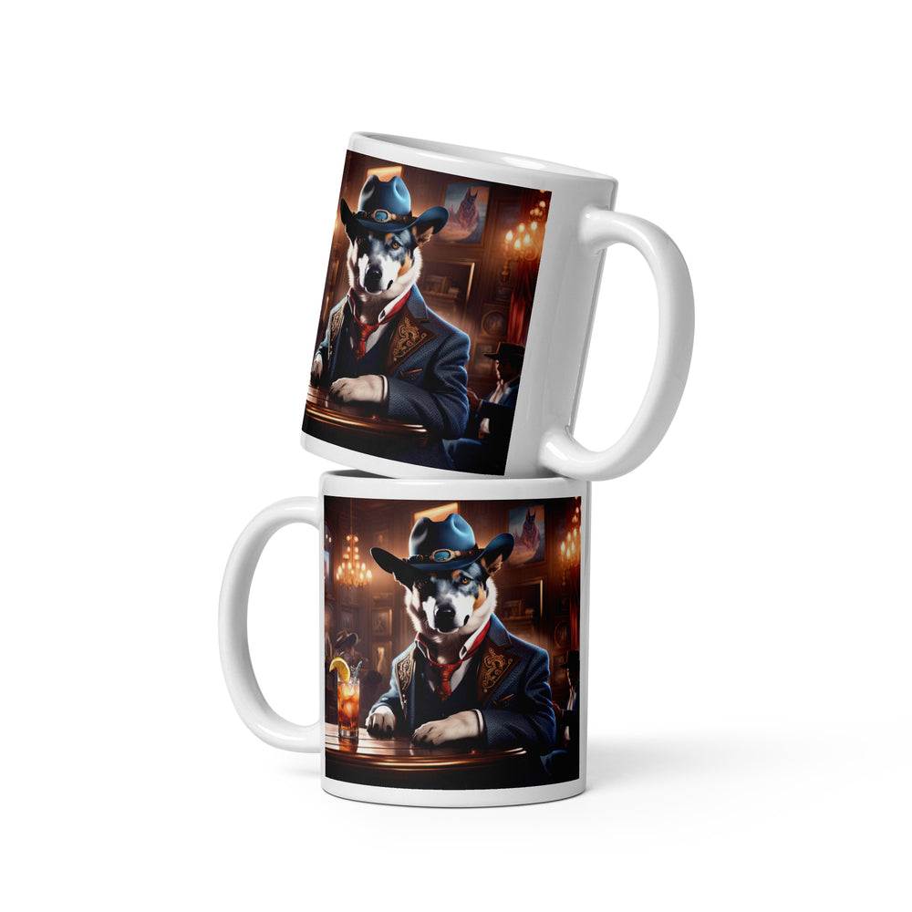 Texas Heeler General- White glossy mug v3