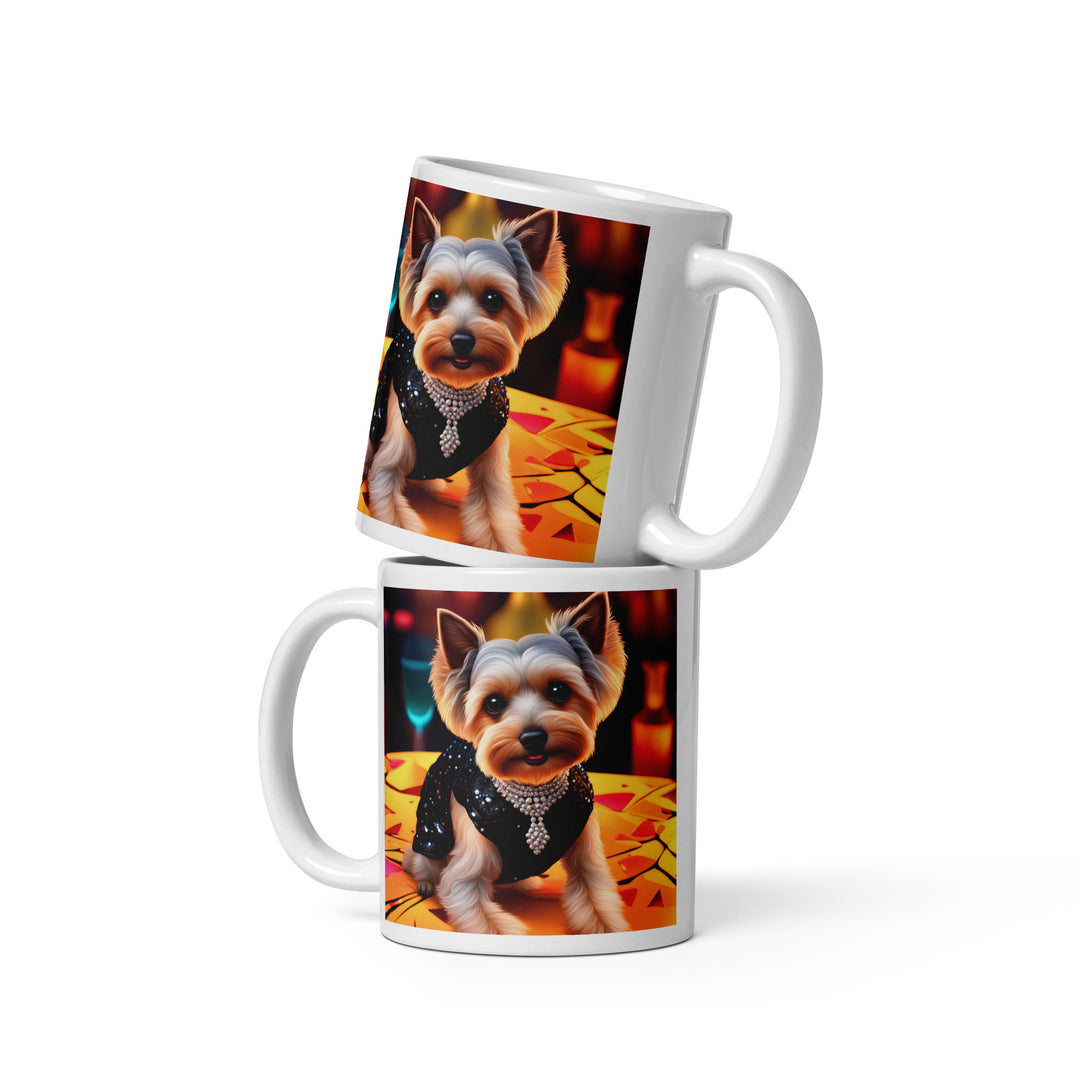 Yorkipoo General- White glossy mug v6