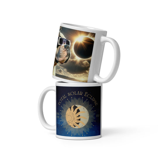 American Bulldog Eclipse- White glossy mug