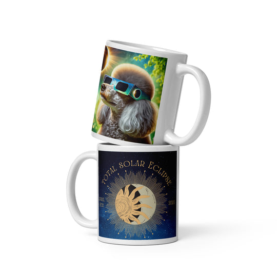 Poodle Eclipse- White glossy mug v2